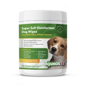 Aqueos Super Soft Disinfectant Wipes Tub For Dogs