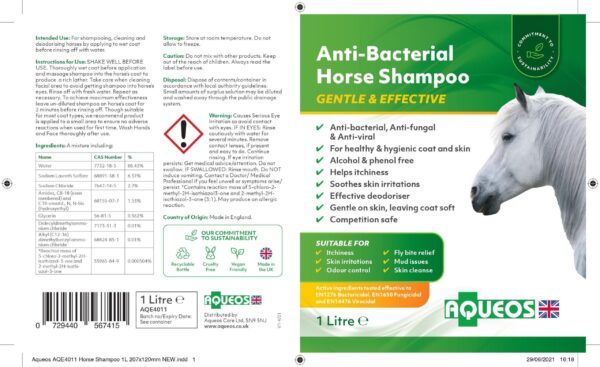 Anti-Bacterial/Anti-Itch Horse Shampoo 1L-3