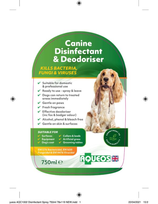 Canine Disinfectant & Deodoriser Spray 750ml-3