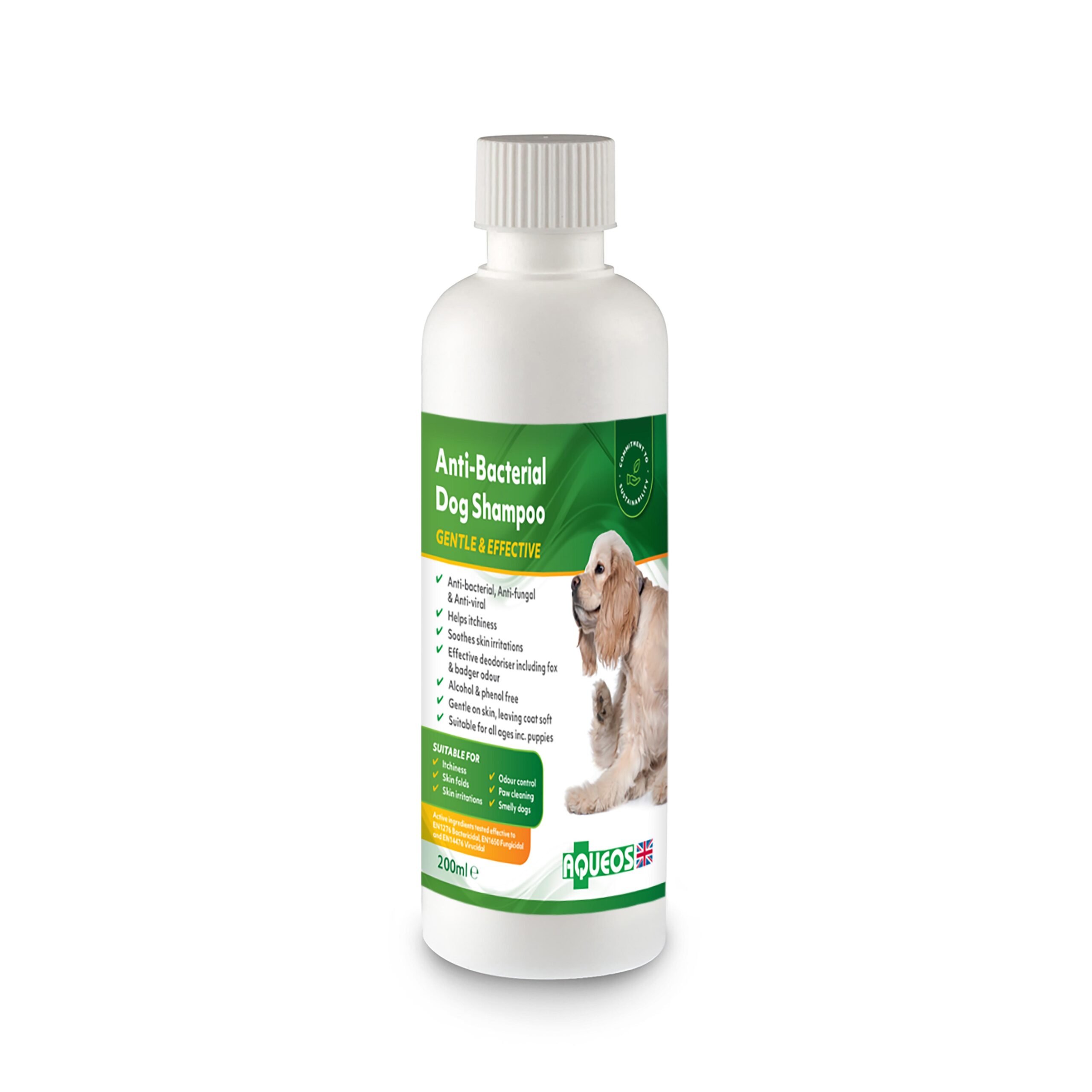 Anti-Bacterial/Anti-Itch Dog Shampoo 200ml Aqueos antibacterial antifungal dog shampoo for itchy skin-0