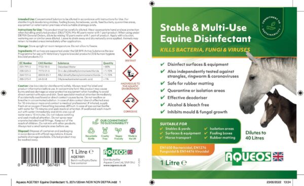Stable & Multi-Use Disinfectant 1L (dilutes to 40 litres)-1