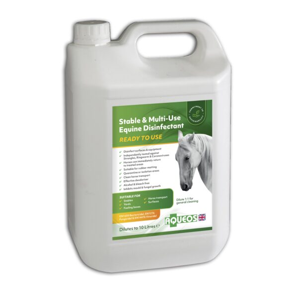 Ready to Use Stable & Multi-Use Disinfectant 5L (Dilutes to 10 Litres) Aqueos Stable disinfectant kills strangles-0