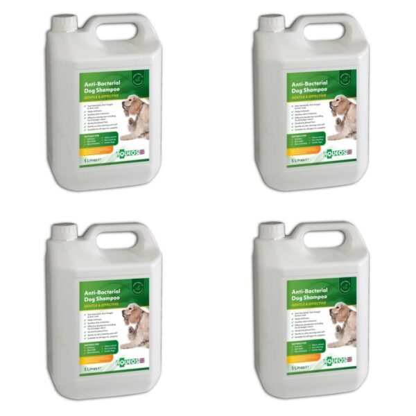 Anti-Bacterial Dog Shampoo 5L MULTI-PACK OF 4 AQC4015 Aqueos Antibacterial dog shampoo-0